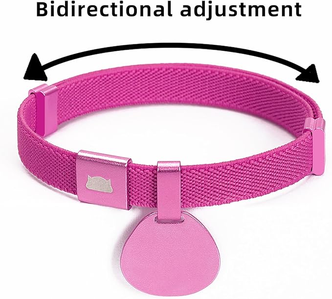 Minimalist Stretch Lightweight Custom Engraved Cat Collar with Name Tag Personalized Cat Collars for Kitten Boy & Girl Cats (Coffee Color, Collar with ID Tag)