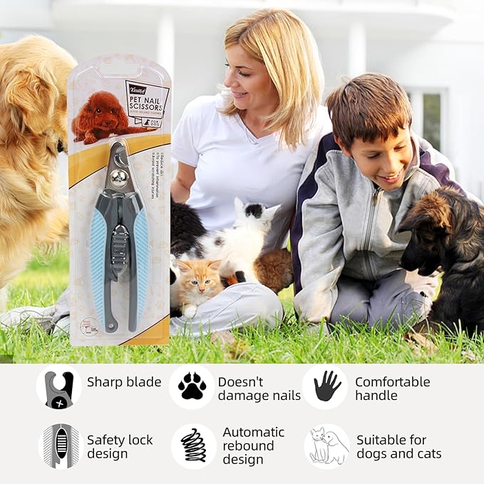 Dog Nail Clippers with Safety Guard Sharp for Large Dogs,Professional Pet Grooming Nail Trimmer,Sharp for Thick Nails of Dogs or Cats
