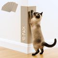 Cat Scratch Mat (Beige,10 Pack), 23.6’’ x 11.8’’ Wall Corner Scratcher, Versatile Self-Adhesive Replacement Easy Use for Cat Trees, Wall Furniture, Scratching Posts, and Couch Protection