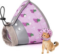 Avont Cat Cone Collar Soft to Stop Licking, Adjustable Foldable Lightweight Kitten Recovery Collar After Surgery for Small Dogs, Elizabeth Cone of Shame Alternative -Grape(M)