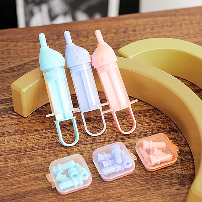 LogFaadCoi Kitten Bottle Feeding Kit for Nursing, Milk Bottles for Feeding Newborn Puppies,Anti-chocking Design,with 2 Syringes and 10pcs Replaceable Nipples (Purple)