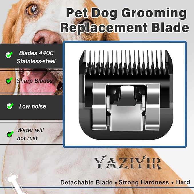 3 Packs 30# Detachable Dog Grooming Steel Blades,Compatible with Andis,Oster A5,Wahl KM-10 Series,Cut Length 1/50" 0.5MM （Black）