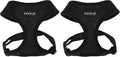 Puppia Soft Dog Harness No Choke Over-The-Head Triple Layered Breathable Mesh Adjustable Chest Belt and Quick-Release Buckle, Black, Small (Pack of 2)
