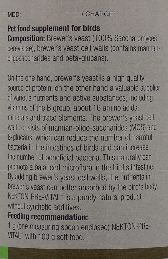 Nekton Pre Vital+ Prebiotic Bird Supplement 430gm / 15.17oz