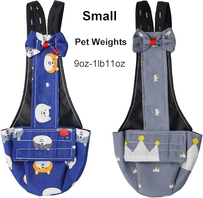 BestParts 2pcs Adjustable Diaper Waterproof Reusable Diapers, Cloth Diaper Wearable Poultry for Farm Pet Goose, Duck, Chicken, Button Adjustable Version (Gray + Blue, S(0.55-1.65pounds), 1, Count)