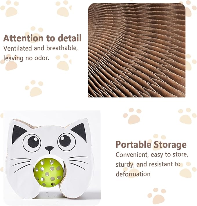 Kitty Cat Toys, Magic Organ Cat Toy,Foldable & Reversible Infinity Style Cat Scratching Board Toy by Recycled Cardboard for Indoor Cats Flip with Fun, 1 Pack