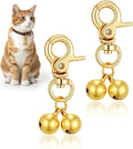 2 Pcs Gold Bell for Dog Collar, Anti Lost Dog Bells, Hanging Ring Cat Bell Charms for Collar, Jingle Bells for Dogs and Cats, Pet Pendant Accessories for Gift