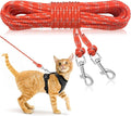 Rypet Reflective Cat Long Leash - 50 FT Escape Proof Walking Leads Yard Long Leash Durable Safe Personalized Extender Leashes Traning Play Outdoor for Kitten, Puppy, Rabbit and Small Animals