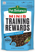 Pet Botanics 10 oz. Pouch Training Reward Mini Soft & Chewy, Chicken Flavor, with 500 Treats Per Bag, The Choice of Top Trainers