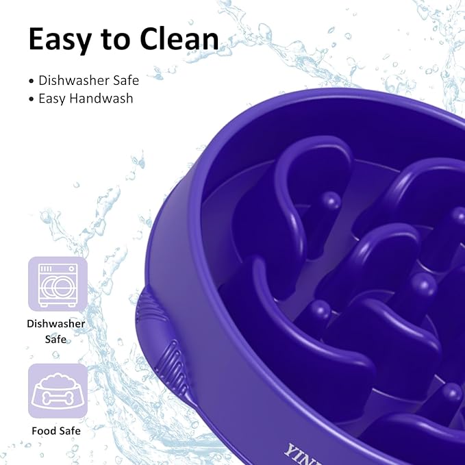 4 Cups Slow Feeder Dog Bowls Large Breed, Anti-Choking Pet Supplies, Maze Dog Food Bowl, Puzzle Feeder That Slow Down Eating