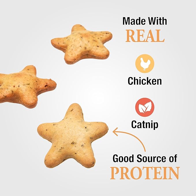 Good ‘n’ Tasty Spinning Stars Cat Treat, 1.5 Ounces, 2-in-1 Treat & Toy Made with Real Chicken, Chicken Liver & Catnip, Encourages Playfulness & Low Calorie