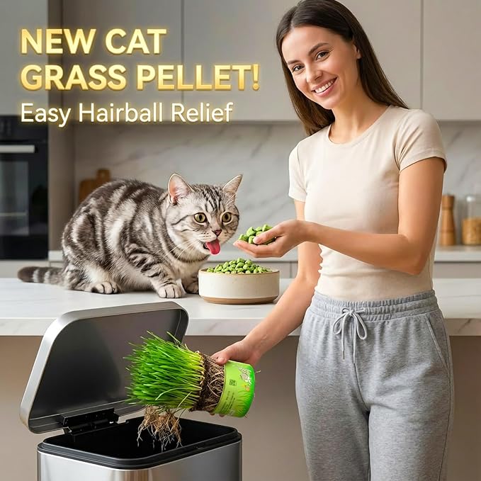 120g/4.23oz Cat Toy Cats Grass Treats, Fish Oil Kitten Grass Catnip Stick for Hairball Removal Teeth Cleaning Cats Edible Freeze Dried Kitty Lickable Chew Dental Snack for Indoor Kitty Food