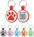 WhoseID QR Code Cat Tag, Modifiable Pet Online Profile, Multiple Emergency Contact, Scannable QR Code, Instant Location Email Alert, Collar Accessories (Small Breeds - 1", Red)