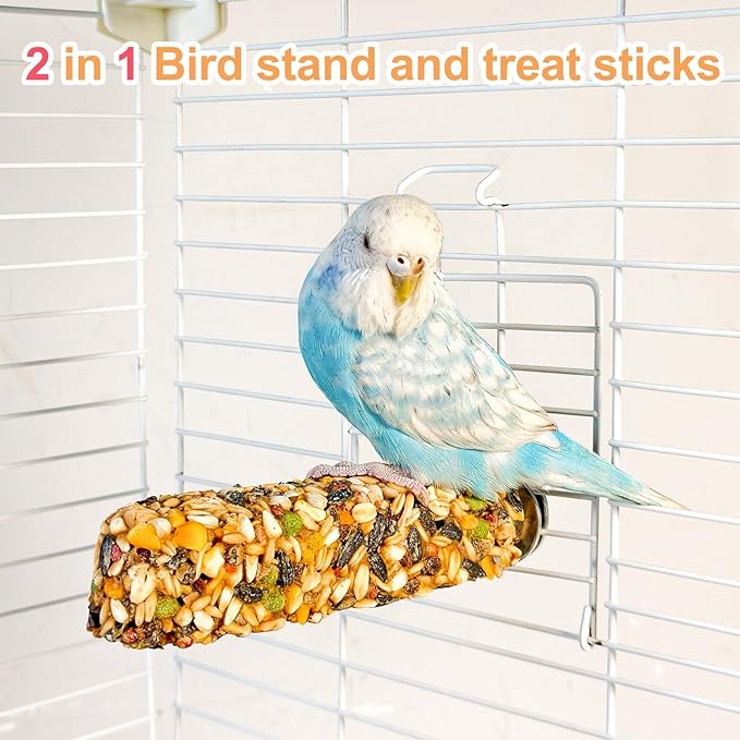 6PCS Parakeet Treat,Natural Parrots Treat Sticks,Vegetable & Grain Flavor Crunch Sticks,Bird Treats for Cockatiel Budgies Lovebirds Conure Canary Finches