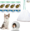 100 Count Cat Litter Liner Bags Compatible with MW-SC01/MW-SC02/MW-LR01 Self-Cleaning Automatic Cat Litter Box, Thick Heavy Duty Drawstring Replacement Waste Drawer Liners-18" x 12.6"