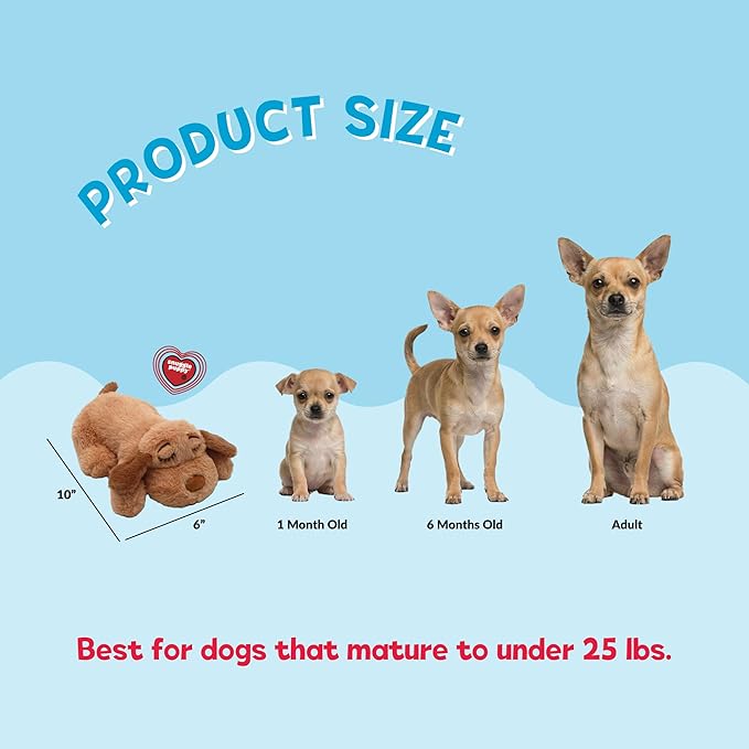Snuggle Puppy Original Dog Toy for Small Breeds - Heartbeat Puppy for Dogs - Pet Anxiety Relief and Calming Aid - Comfort Dog Toys for Behavioral Training