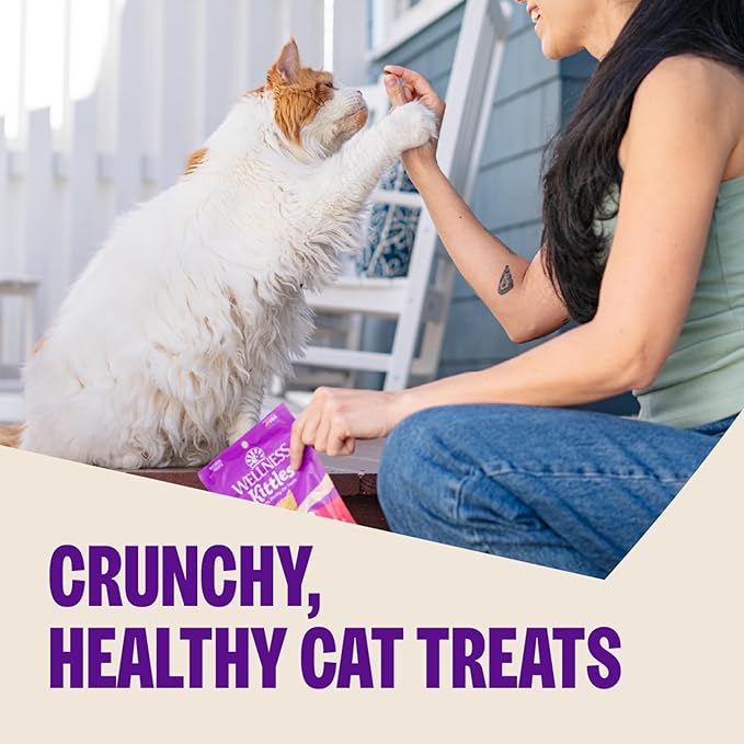 Wellness Kittles Crunchy Cat Treats, All Lifestages, Kitten to Senior, Natural, Grain Free, Tuna and Cranberry Flavor, 2 oz Bag