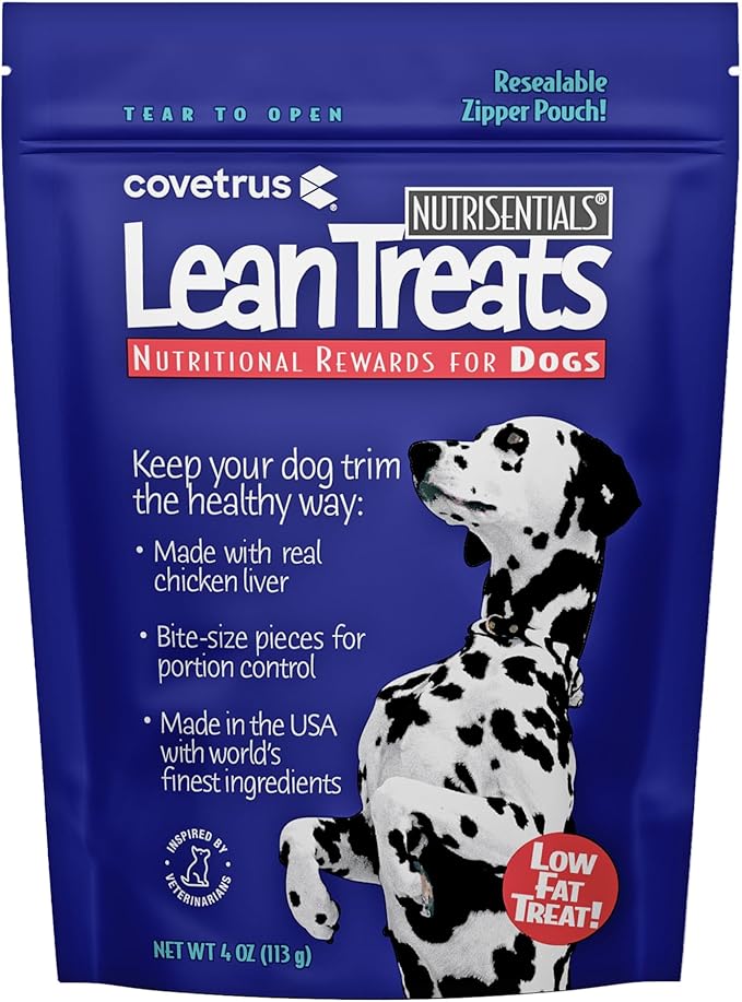 Covetrus Nutrisential Lean Treats for Dogs - Small, Medium & Large Dogs (K9) - Nutritional Low Fat, Bite-Size - Soft Chicken Flavor - 10 Pack - 4oz