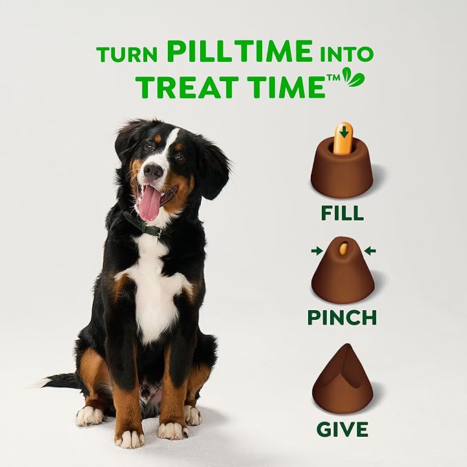 Greenies Pill Pockets for Dogs Large Size, Dog Treat Pouch for Capsule Medication, Hickory Smoke Flavor, 15.8 oz. Pouch