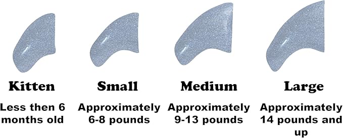 6 Month Supply Soft Nail Caps for Cats Steel Grey Large - Extra Adhesives