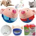 【2PCS】Interactive Dog Toys,Active Moving Pet Plush Toy with Recording & Music Modes,Jumping Squeaky Song shaking Interactive Dog Ball,Dog Toys to Keep Them Busy,Replaceable Coat (Blue Pig + Red Pig)