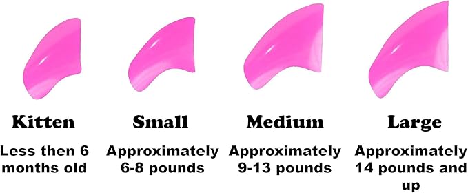 40 Pack Soft Nail Caps for Cat Claws Lipstick Pink Large
