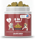 Multivitamin for Dogs – 8-in-1 Dog Multivitamins Chewable Supplement with Glucosamine for Joint Pain Relief, Hip & Joint Support, Skin & Coat Supplement with Omega Fish Oil – Salmon Flavor – 90 Chews