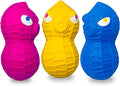 Squeaky Dog Toys for Small Dogs- Natural Latex Squeaky Dog Balls for Puppies & Mini Dogs | Soft, Safe & Interactive, Chew Toys Peanut | Indoor & Outdoor Fetch Play