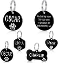YEHANTI Dog Tags Engraved for Pets - Personalized Dog Tags with Lovely Icons, Durable Stainless Steel Pet ID Tags for Small Large Dogs Cats, Round Custom Dog Name Tags Engraved on Both Sides, Small