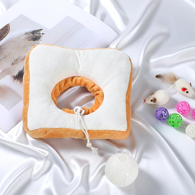 Adjustable Cat Cone Soft Cat Recovery Collar Kitten Cones After Surgery Neutering Toast Pet Neck Strap to Stop Licking Lightweight Comfortable Elizabethan Collar for Puppies Kitten Adult Cats
