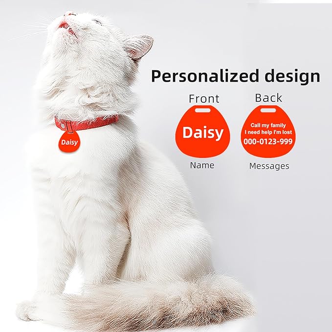 Minimalist Stretch Lightweight Custom Engraved Cat Collar with Name Tag Personalized Cat Collars for Kitten Boy & Girl Cats (Coffee Color, Collar with ID Tag)