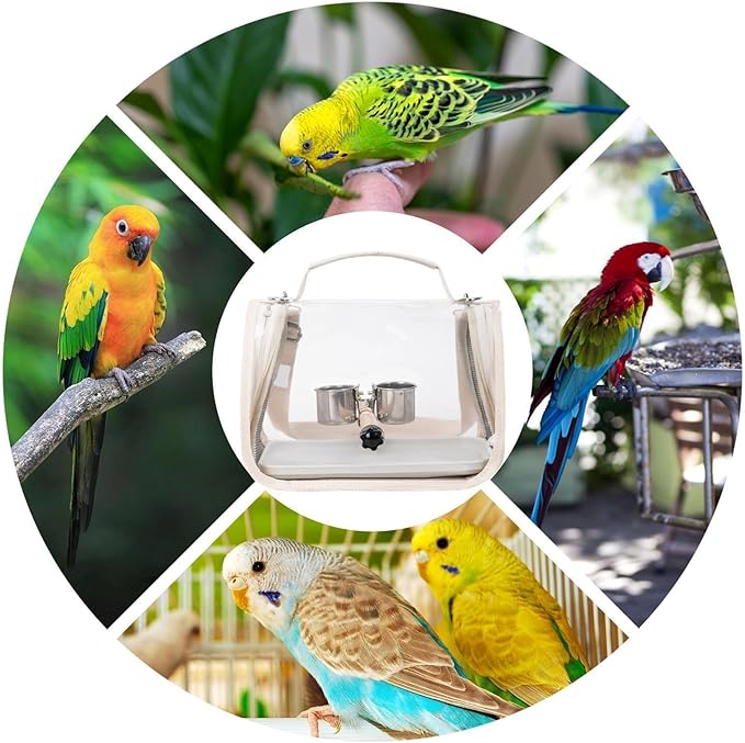 Bird Backpack Carrier | Bird Transport Backpack with Perch | Outdoor Cockatiel Bag,for Parrot Parakeet Cockatiel Conure Cockatoo Outdoor Travel Camping Road Trip Vacation