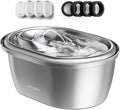 PETLIBRO Stainless Steel Cat Water Fountain, 101oz/3L Pet Water Fountain for Cats Inside, Food-Grade Dog Water Fountain, Automatic Cat Water Dispenser