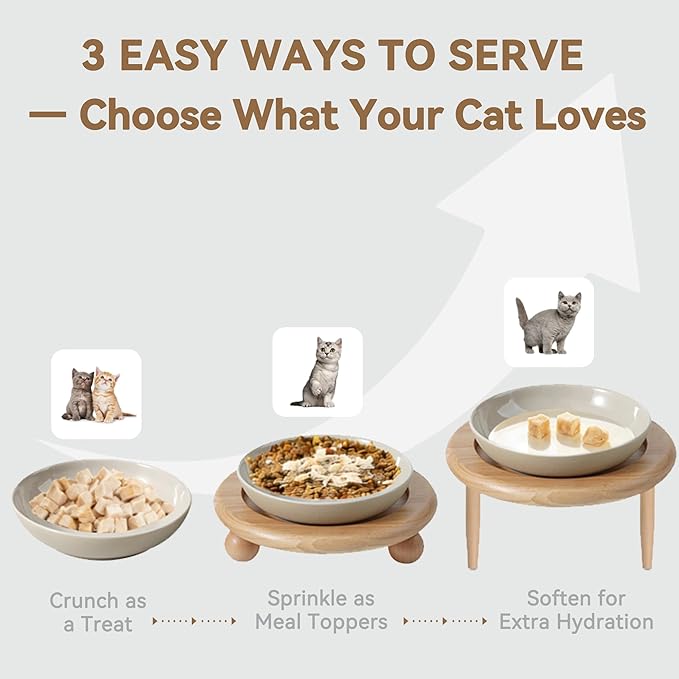 Freeze Dried Cat Treats, Single Ingredient Duck Bites Snacks for Cats & Dogs, Grain-Free High Protein Healthy Training Treats & Food Topper for Cats & Dogs, 4 oz
