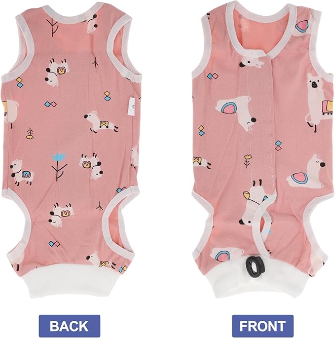 Breathable Cat Recovery Suit, Post-Surgery Cat Onesie, Prevents Licking Wounds, Size S, Pink