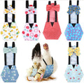 DoubleFill 6 Pcs Chicken Diapers for Indoor Chickens Reusable Washable Duck Diapers with Bowtie Adjustable Ducklings Pet Poultry Potty Training Clothes for Rooster Chicken Geese(Classic,L)