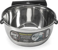 MidWest Homes for Pets Snap'y Fit Stainless Steel Food or Water Bowl, Holds 1 Quart, Mounts to Wire Crates, No-Tip Design, Rust-Resistant, for Dogs and Cats