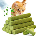 90g/3.17oz Cats Treat Cat Grass Teething Stick Kitten Toy Catnip Toys for Hairball Removal Freeze Dried Chew Dental Food for Indoor Kitty Lickable Edible Snack for Eliminate Fur Digestion