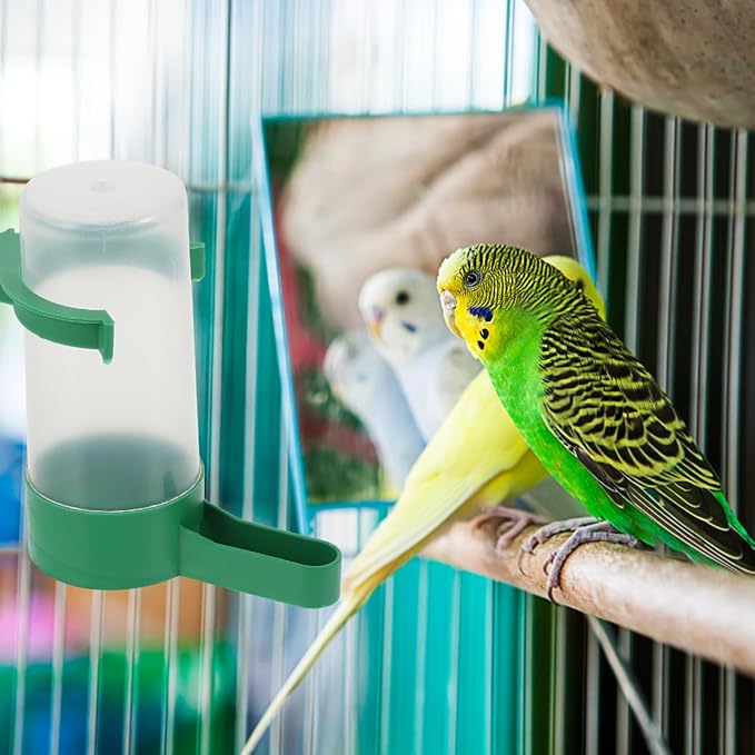 balacoo Automatic Bird Water Feeder 10 Pack Leak-Proof Plastic Water Dispensers for Parakeets Pigeons Small Birds Compact 3.34X2.75X1.57 Inch Cage Compatible