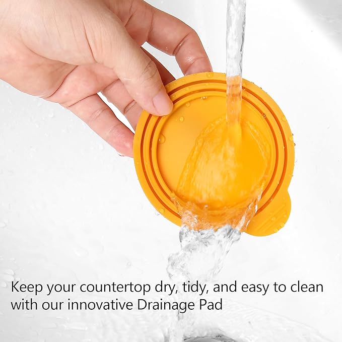 Silicone Pet Food Can Covers - Airtight Lids for Dog & Cat Wet Food Storage, Bone Appetit Food Savers for Freshness (Yellow Mango 2 Pack)