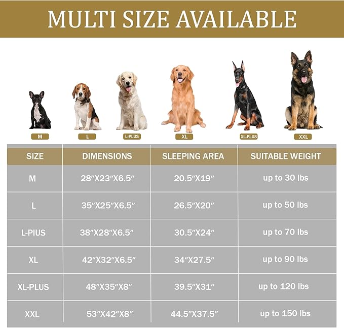 Bedfolks Orthopedic Dog Bed, Waterproof Dog Sofa Bed for Large Dogs, Egg Foam Pet Couch Bed with Removable Washable Cover and Nonslip Bottom, Brown