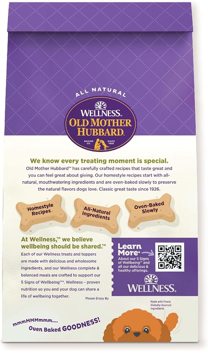 Wellness Old Mother Hubbard Classic Grain Free Pick of the Patch Dog Biscuits, Natural Training Treats, Pumpkin and Carrot Flavor, Mini Size. 16 oz Bag