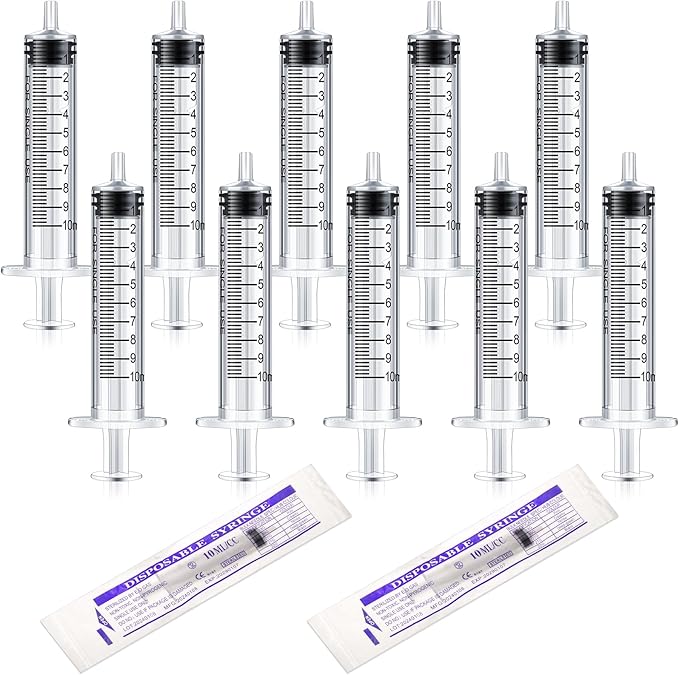 Nuanchu 30 Pcs 10ml Liquid Syringe Pet Feeding Plastic Syringes Dog Oral Food Measuring Tools for Cats Dogs Kitten Puppy Bunny Small Animals Newborn Pet Feeder Nursing Supplies