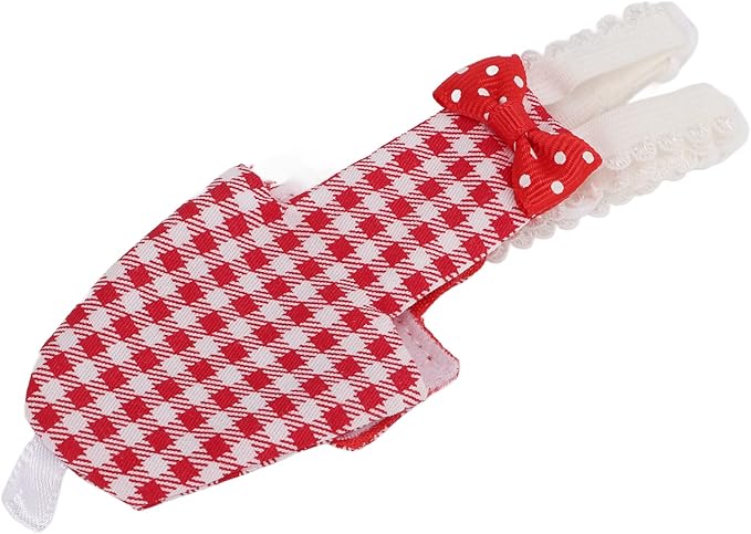 Zerodis Bird Diapers Nan Large Red Plaid, Cotton Material, Adjustable Strap, Soft and Comfortable Design for Parrots and Budgies (M Red Plaid)