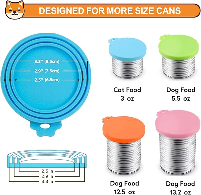 2 Pack Pet Food Can Covers, Silicone Universal Can Lids for Dog & Cat Food, BPA Free, One Fit Most Standard Size Food Cans Teal/Dark Green