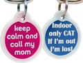 GoTags Funny Dog and Cat Tags Personalized with 4 Lines of Custom Engraved Text, Dog and Cat Collar ID Tags Come with Glow in The Dark Silencer to Protect Tag and Engraving, (Indoor Cat Only)