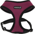 Puppia Soft Dog Harness No Choke Over-The-Head Triple Layered Breathable Mesh Adjustable Chest Belt and Quick-Release Buckle, Purple, Medium