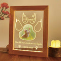 Personalized Cat Memorial Gift Night Light Customized Light Up Picture Frame Acrylic Led Plaque Lamp Pet Sympathy Remembrance Gift(Cat)