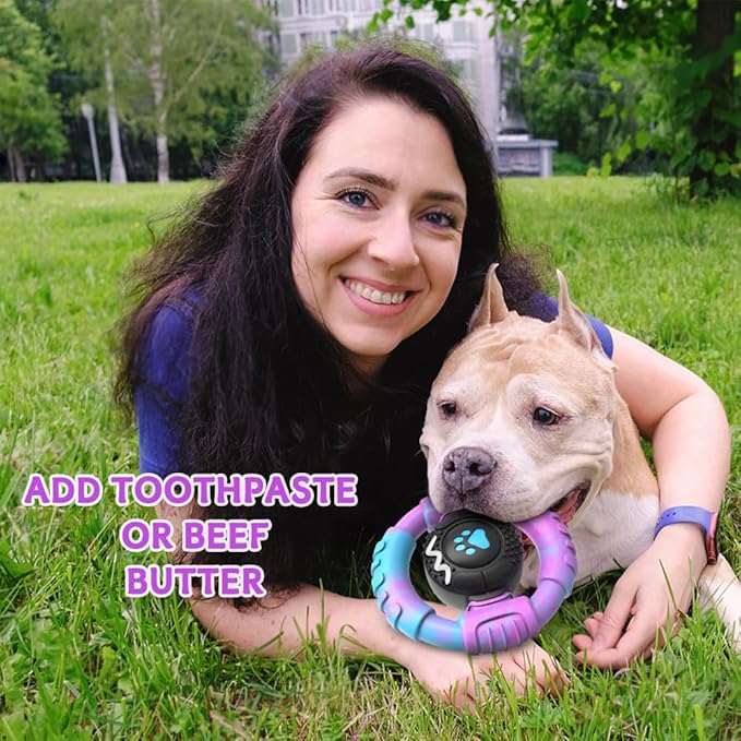 Dog Toys for Aggressive Chewers Large Medium Small Breed, Indestructible Durable Tough Dog Chew Toys to Keep Them Busy, Nylon Rubber Interactive Dog Toys