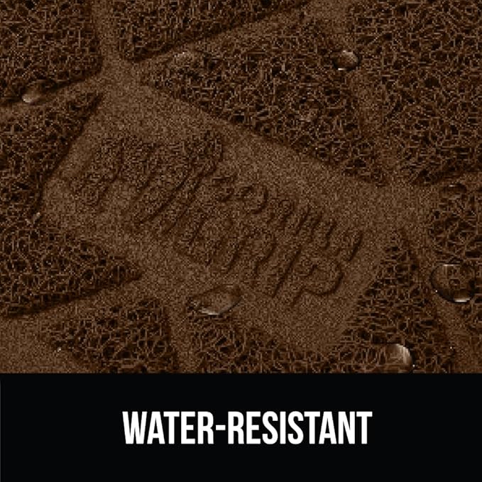 GORILLA GRIP Cat Litter Box Mat, 35x23, Water Resistant, US Designed Kitty Litter Trapping Mats, Easy to Clean, Scatter Control, Less Mess and Clean Floors, Kitten Supplies for Indoor Cats, Brown